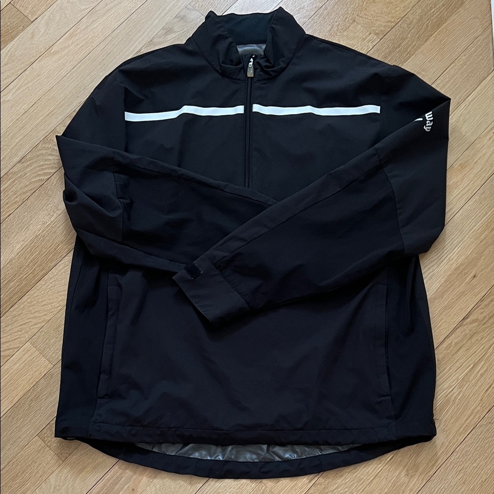 Callaway Men’s Black 1/4-zip Golf Wind Shirt/Pullover Jacket